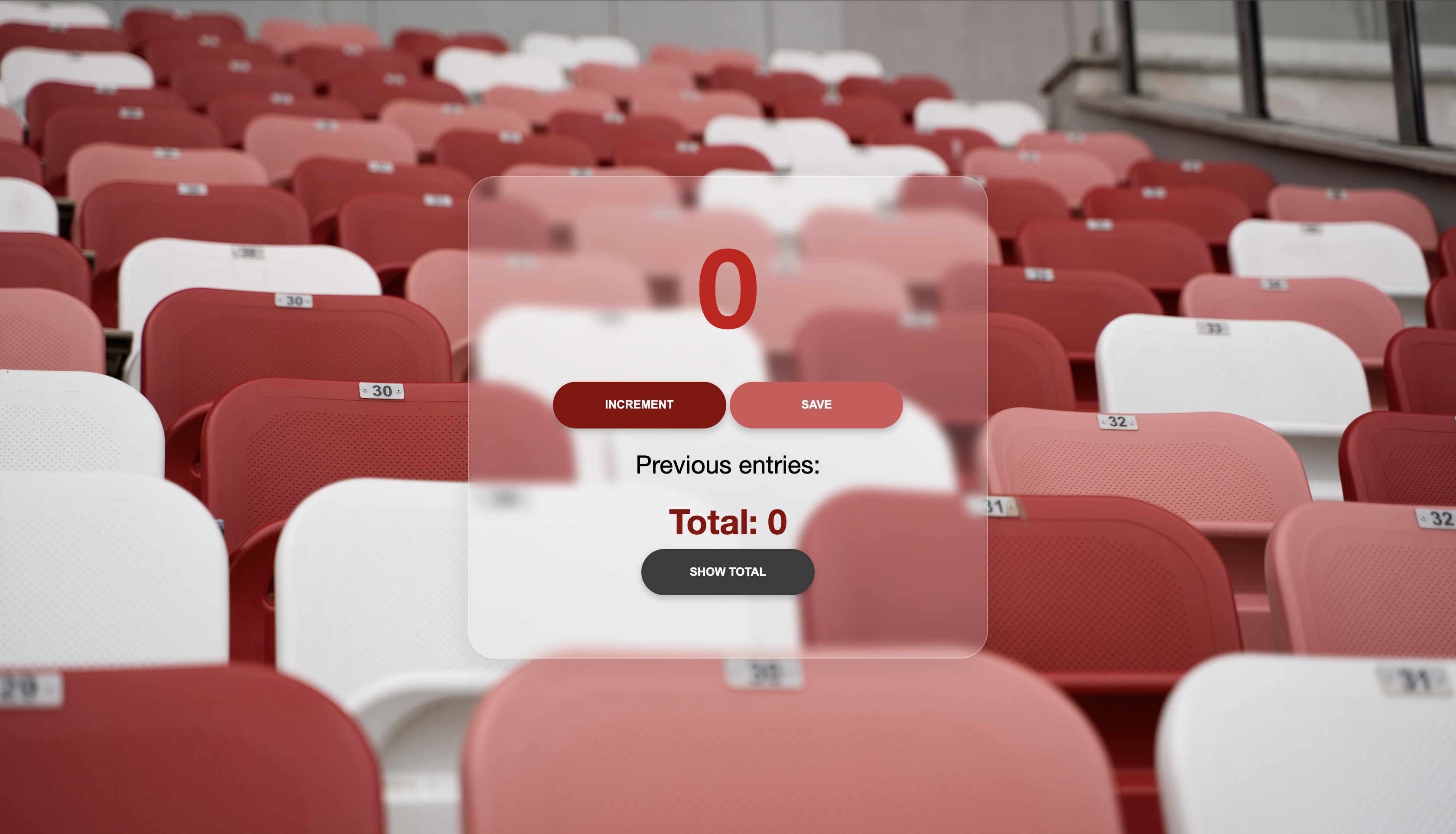 A preview of the chair counter app